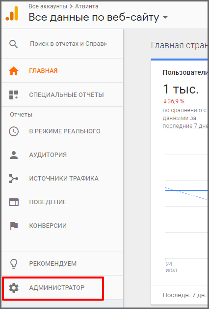 Инструкция: доступ в Google Analytics