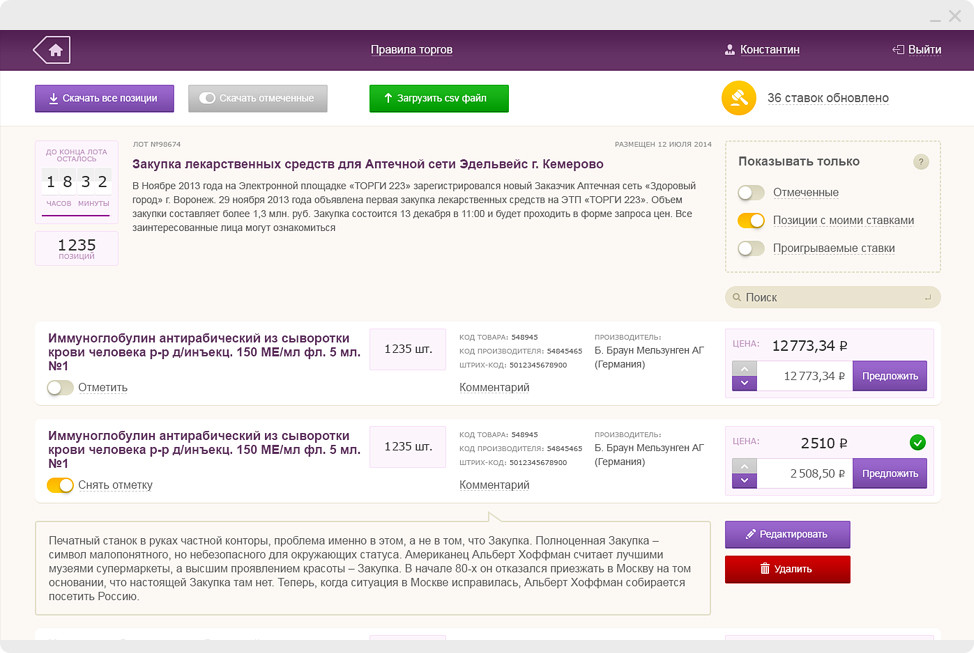 Кейс как снизить закупочную цену лекарств благодаря системе торгов