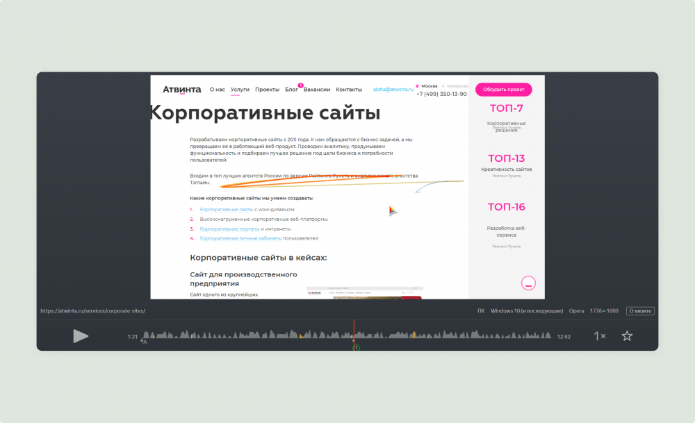 Пример аудита веб-метрик