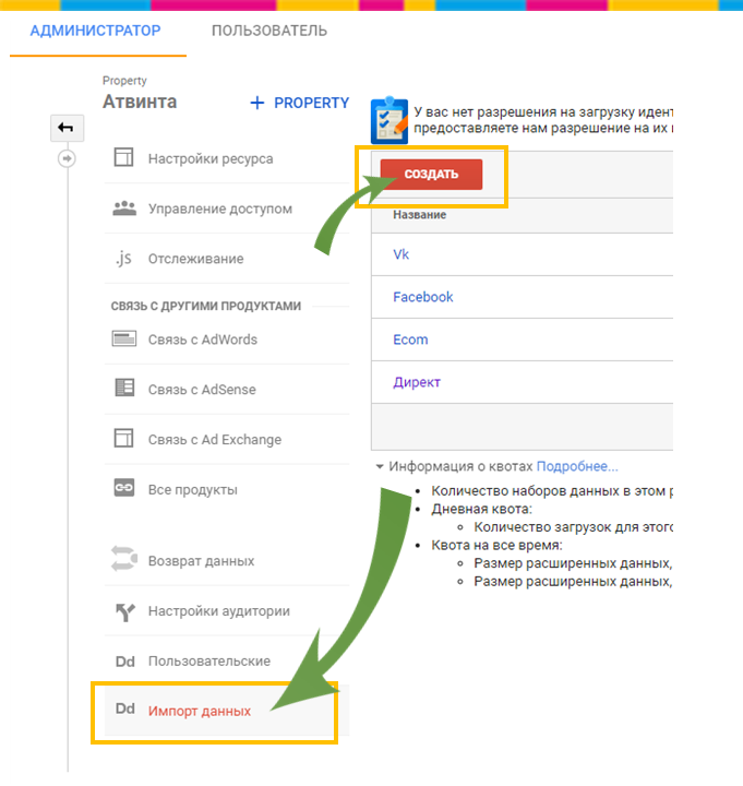 Инструкция по импорту рекламных расходов в Google Analytics