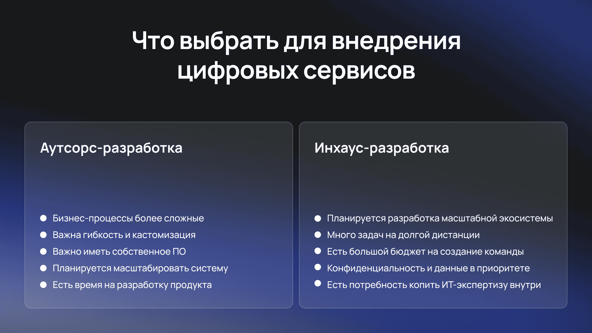 in-house разработка