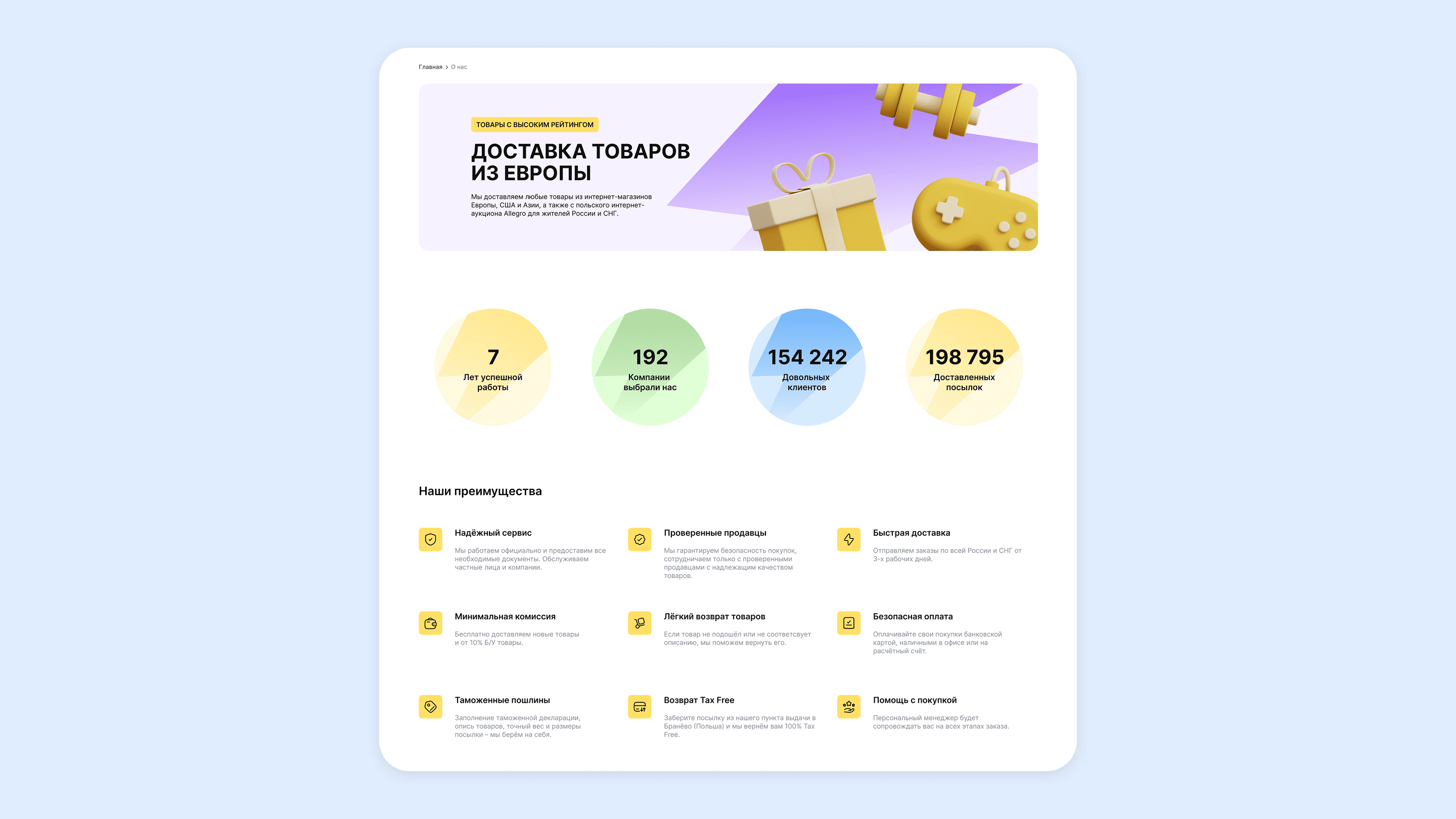 Описание компании пример